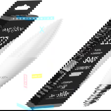 Mexen Nova Ampoule LED E14, C37, 8W, Chaude - 3000K, 840 lm - L102-E14-0830-01