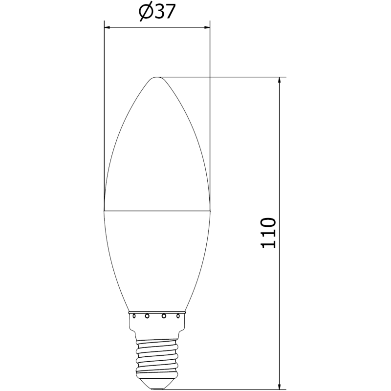Mexen Nova Ampoule LED E14, C37, 8W, Neutre - 4000K, 840 lm - L102-E14-0840-01
