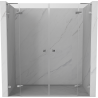 Mexen Lunar L Duo porte de douche pivotante 180 cm, transparent, chrome - 834DL-180-000-01-00