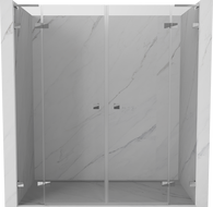 Mexen Lunar L Duo porte de douche pivotantes 190 cm, transparentes, chrome - 834DL-190-000-01-00