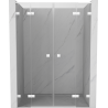 Mexen Lunar L Duo portes de douche battantes 160 cm, transparent, blanc - 834DL-160-000-20-00