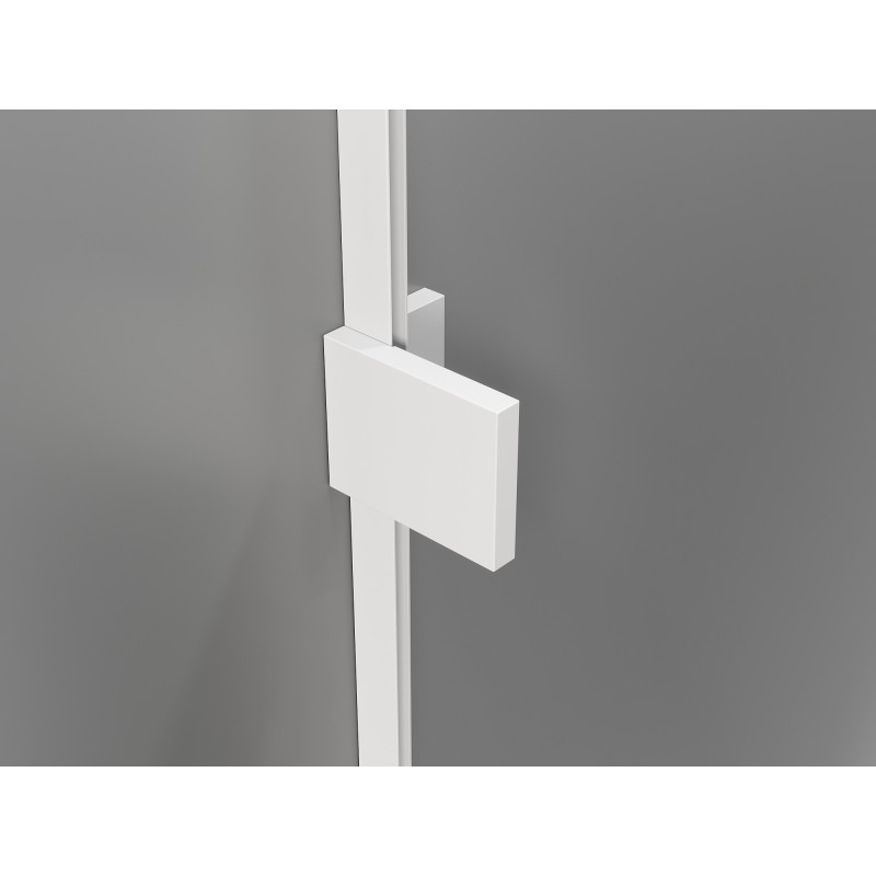 Mexen Lunar L Duo porte de douche pivotante 190 cm, transparent, blanc - 834DL-190-000-20-00