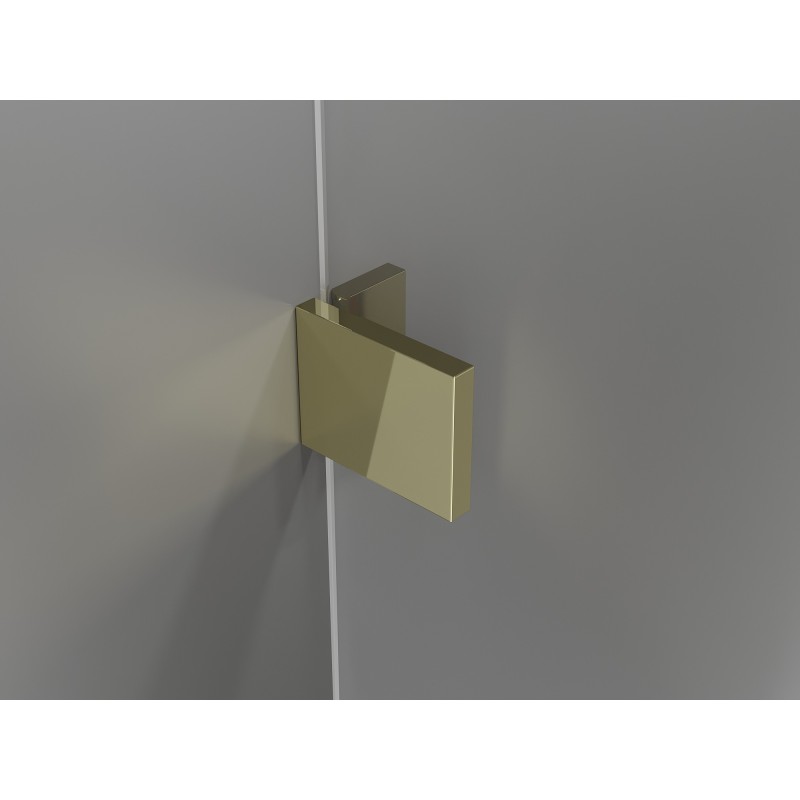 Mexen Lunar L Duo portes de douche pivotantes 140 cm, transparent, doré - 834DL-140-000-50-00