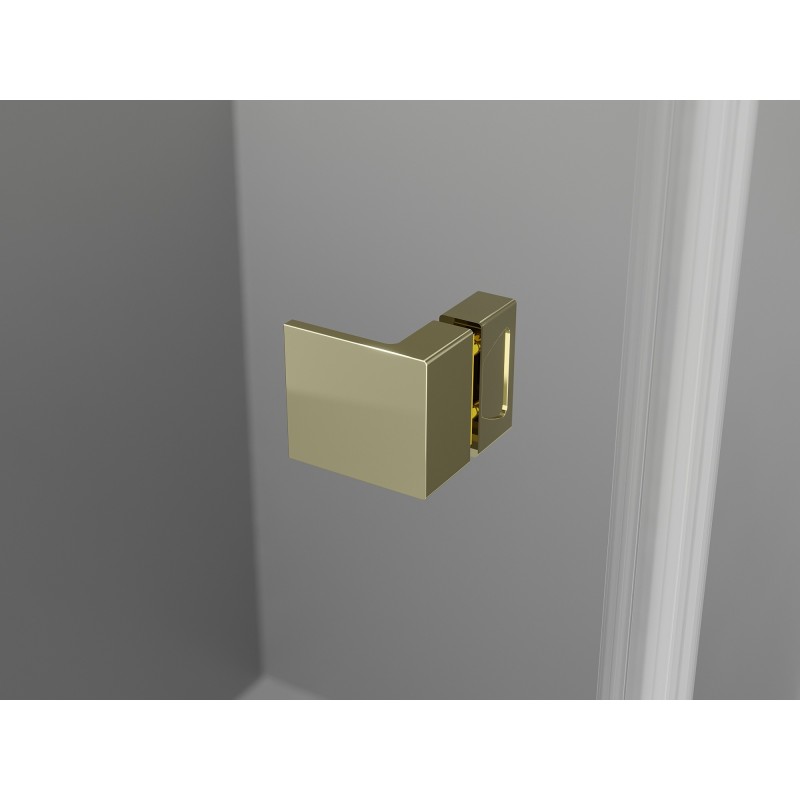 Mexen Lunar L Duo portes de douche battantes 200 cm, transparentes, doré - 834DL-200-000-50-00