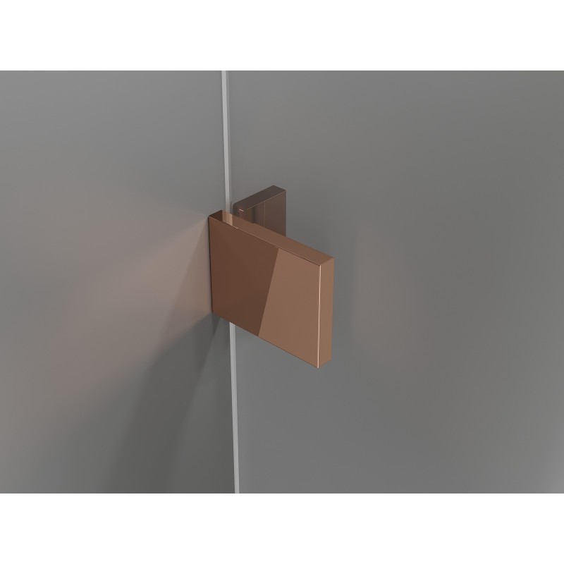 Mexen Lunar L Duo portes de douche pivotantes 150 cm, transparent, or rose - 834DL-150-000-60-00