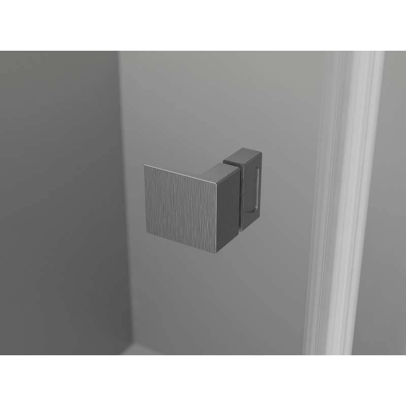 Mexen Lunar L Porte de douche duo battante 190 cm, transparent, gris fusil brossé - 834DL-190-000-66-00