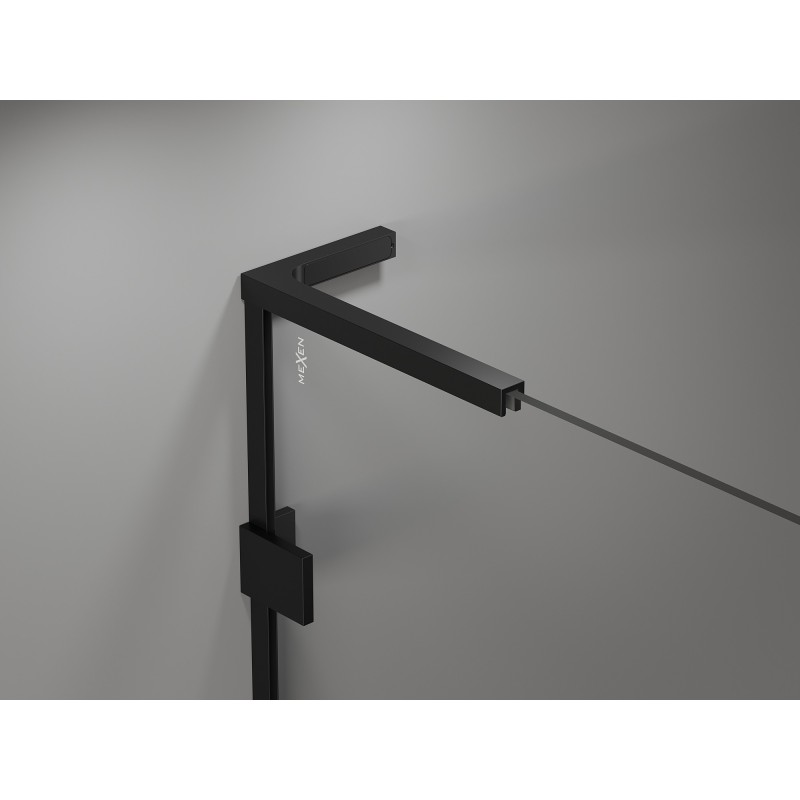 Mexen Lunar L Duo portes de douche pivotantes 170 cm, transparentes, noires - 834DL-170-000-70-00