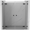 Mexen Lunar L Duo portes de douche pivotantes 170 cm, transparentes, noires - 834DL-170-000-70-00