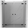 Mexen Lunar L Duo portes de douche pivotantes 200 cm, transparent, noir - 834DL-200-000-70-00