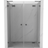 Mexen Lunar L Duo porte de douche pivotante 140 cm, transparent, métal gun - 834DL-140-000-95-00