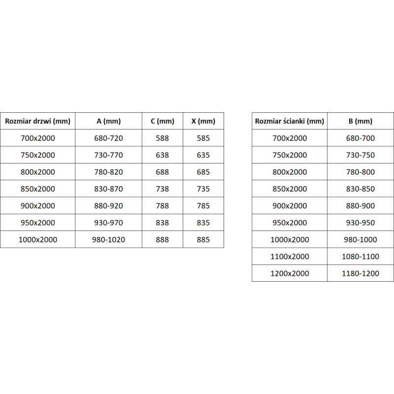 Mexen Exo cabine de douche battante 80 x 80 cm, transparent, noir - 817-080-080-70-00