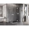 Mexen Lunar Cabine de douche Duo battante droite 95 x 85 cm, transparente, blanche - 834-095P-085L-20-00