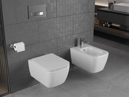 Mexen Stella bol de WC Rimless avec siège slim à fermeture lente, duroplast, Blanc - 30680900