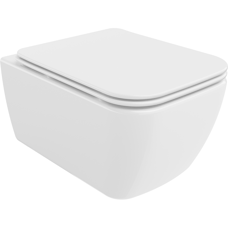 Mexen Stella bol de WC Rimless avec siège slim à fermeture lente, duroplast, Blanc - 30680900