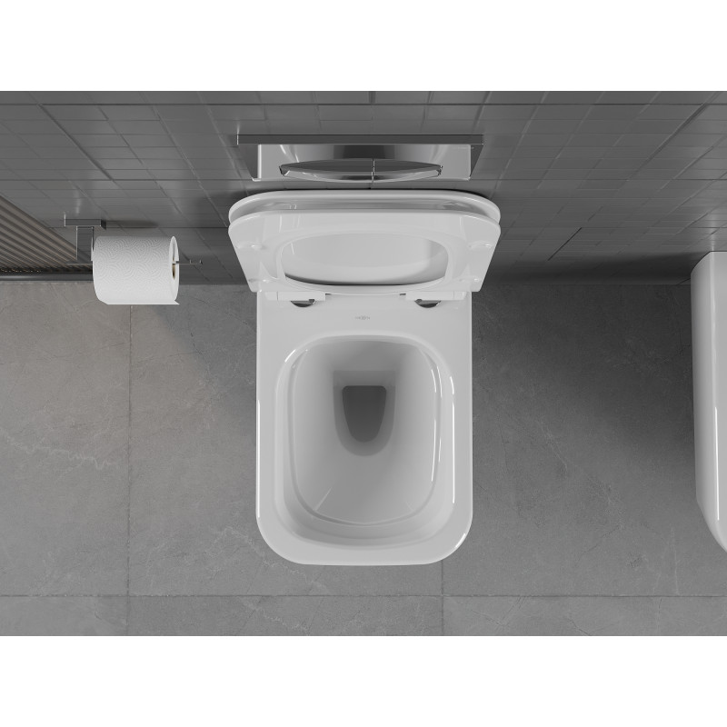 Mexen Stella cuvette WC Rimless avec abattant slim à descente amortie, duroplast, blanc brillant - 30680800