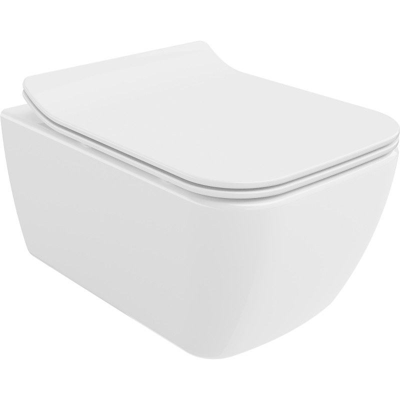 Mexen Stella cuvette WC Rimless avec abattant slim à descente amortie, duroplast, blanc brillant - 30680800