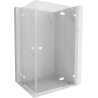 Mexen Lunar Duo cabine de douche pivotante droite 110 x 95 cm, transparent, blanc - 834-110P-095L-20-00
