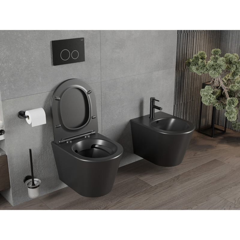 Mexen Rico cuvette WC Rimless, noir mat - 3372XX85