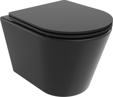 Mexen Rico cuvette WC sans rebord avec abattant à fermeture lente slim, duroplast, noir mat - 30721085