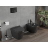 Mexen Rico cuvette WC Rimless avec abattant à descente ralentie slim, duroplast, noir mat - 30720185