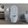 Mexen Rico cuvette WC sans rebord avec abattant à descente lente slim, duroplast, gris-bleu mat - 30724069