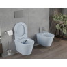 Mexen Rico cuvette wc sans rebord avec abattant à descente amortie slim, duroplast, gris-bleu mat - 30724069