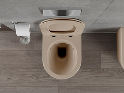 Mexen Rico cuvette WC Rimless avec abattant à descente lente slim, duroplast, cappuccino mat - 30724064
