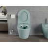Mexen Rico cuvette de WC sans rebord avec abattant à descente amortie, slim, duroplast, vert mat clair - 30724048