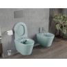 Mexen Rico cuvette de WC sans rebord avec abattant à descente amortie, slim, duroplast, vert mat clair - 30724048