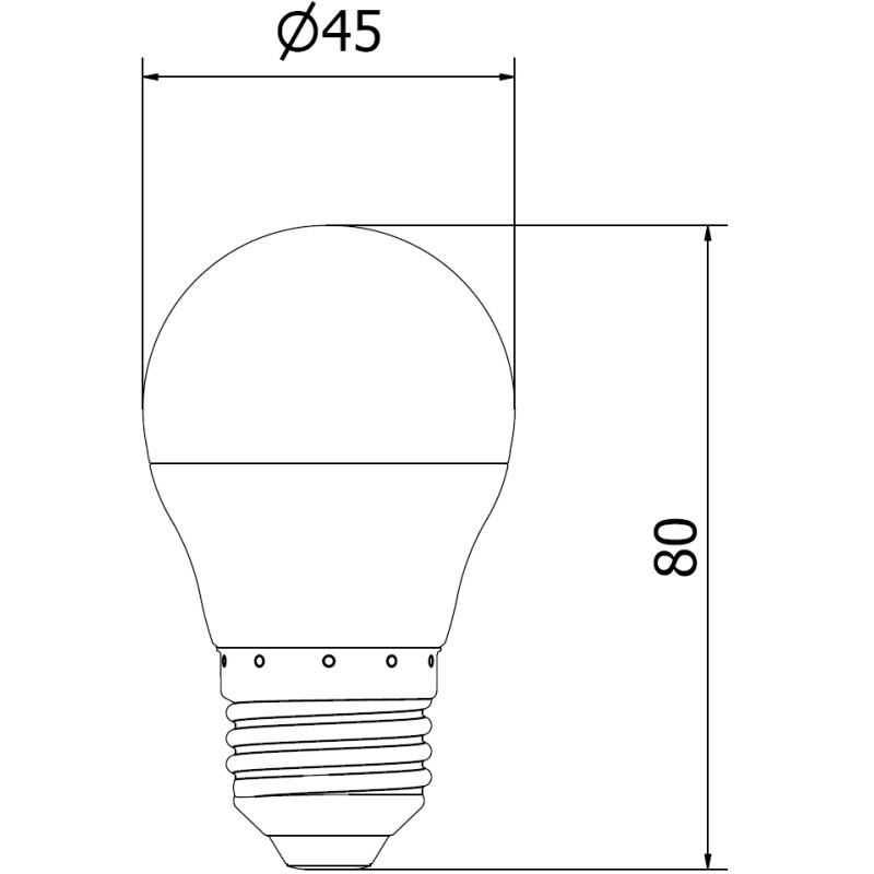 Mexen Nova Ampoule LED E27, G45, 3W, Chaude - 3000K, 315 lm - L101-E27-0330-01