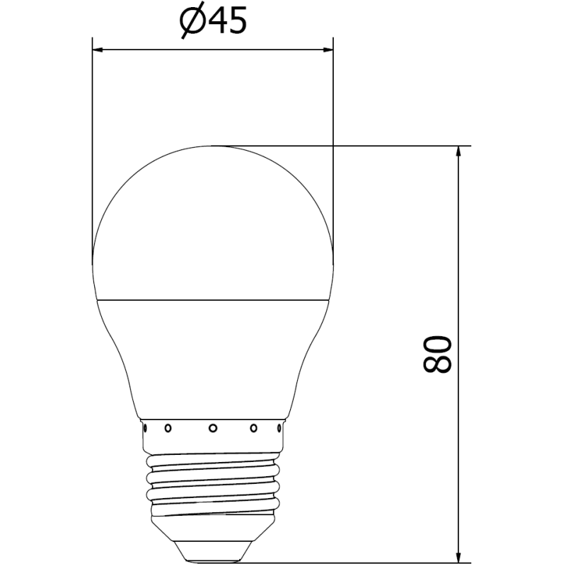 Mexen Nova Ampoule LED E27, G45, 4W, Neutre - 4000K, 420 lm - L101-E27-0440-01