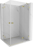 Mexen Lunar Porte de douche pivotante droite Duo 115 x 90 cm, transparent, or - 834-115P-090L-50-00