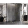 Mexen Lunar Duo cabine de douche pivotante droite 120 x 75 cm, transparent, or - 834-120P-075L-50-00