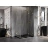 Mexen Lunar Duo cabine de douche pivotante droite 120 x 75 cm, transparent, or - 834-120P-075L-50-00