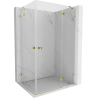 Mexen Lunar Duo cabine de douche pivotante droite 120 x 75 cm, transparent, or - 834-120P-075L-50-00