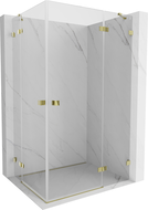 Mexen Lunar Duo cabine de douche pivotante droite 120 x 95 cm, transparent, or - 834-120P-095L-50-00
