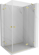 Mexen Lunar Duo cabine de douche pivotante droite 80 x 70 cm, transparent, or brossé - 834-080P-070L-55-00