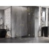 Mexen Lunar Duo cabine de douche pivotante droite 100 x 70 cm, transparent, or brossé - 834-100P-070L-55-00