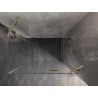 Mexen Lunar Duo cabine de douche pivotante droite 100 x 70 cm, transparent, or brossé - 834-100P-070L-55-00