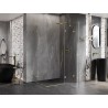 Mexen Lunar Duo cabine de douche pivotante droite 110 x 105 cm, transparente, doré brossé - 834-110P-105L-55-00