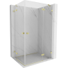 Mexen Lunar Duo cabine de douche pivotante droite 110 x 105 cm, transparente, doré brossé - 834-110P-105L-55-00