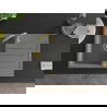 Mexen Bruno évier en granit à 1 cuve avec égouttoir 795 x 495 mm, Gris, siphon Or - 6513791010-71-G