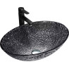 Mexen Goa lavabo en verre posé sur le comptoir 50 x 36 cm, noir - 24085070