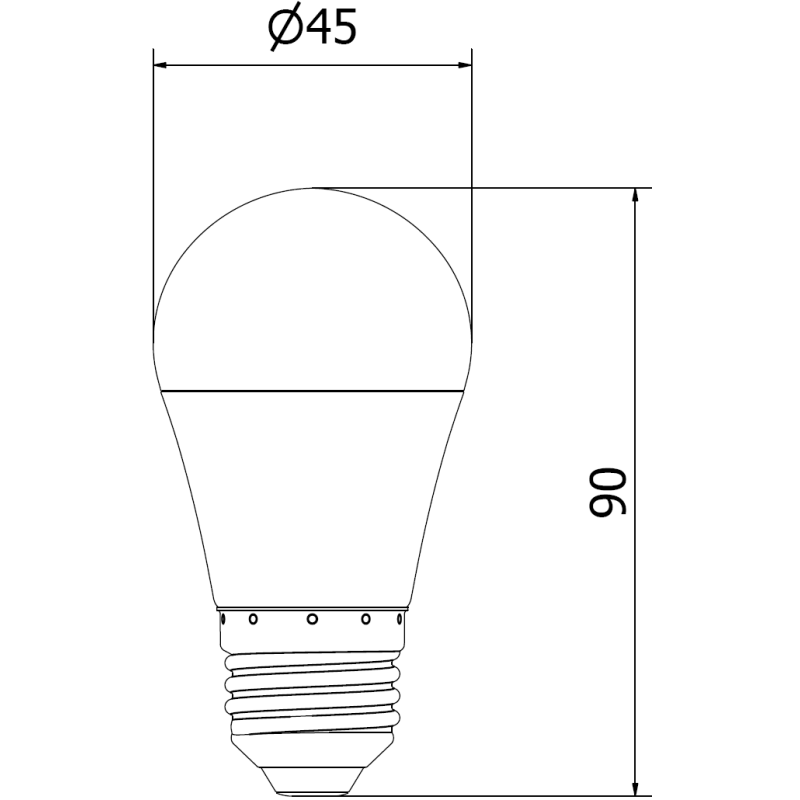 Mexen Nova Ampoule LED E27, G45, 8W, Chaude - 3000K, 840 lm - L101-E27-0830-01