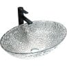 Mexen Goa lavabo en verre à poser 50 x 36 cm, transparent - 24085000