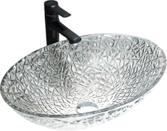 Mexen Goa vasque à poser en verre 50 x 36 cm, transparent - 24085000