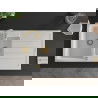 Mexen Andres évier en granit à 1,5 cuvette avec égouttoir 1000 x 500 mm, Blanc, siphon Or - 6515101510-20-G