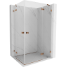 Mexen Lunar Duo cabine de douche à charnière droite 120 x 110 cm, transparent, or rose - 834-120P-110L-60-00