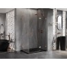 Mexen Lunar Duo cabine de douche pivotante droite 115 x 70 cm, transparent, cuivre brossé - 834-115P-070L-65-00