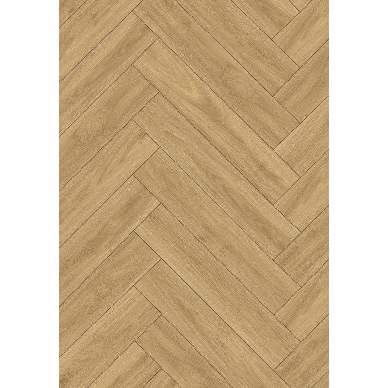 Mexen Cape Coral  panneaux vinyles motif chevron 635 x 127 mm SPC 6,5 mm sous-couche 1,5 mm, 4 V-Joint, Chêne